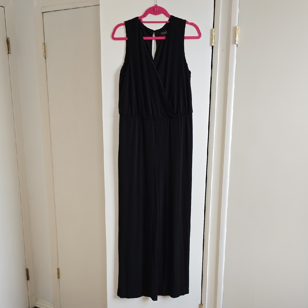 Thalia Sodi Black Sleeveless Jumpsuit